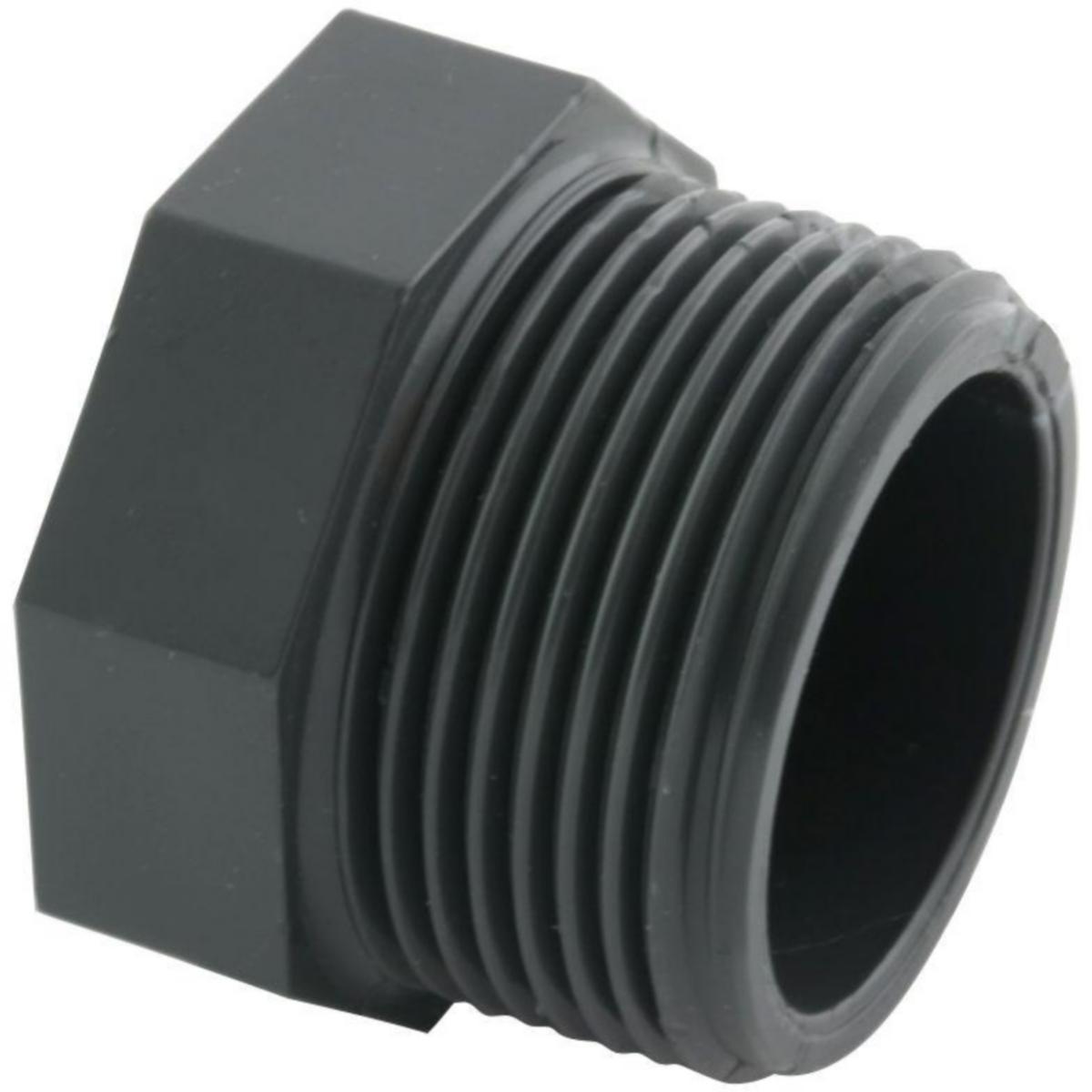 Plugg utvendig gjenget PVC, PFV - 2" PVC plugg utv.gj. PFV
