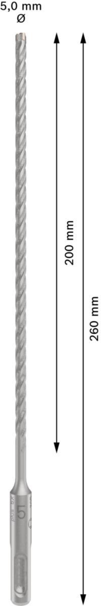 Hammerbor Bosch Plus-5X - Hammerbor Plus-5X Bosch Ø5X200X260mm