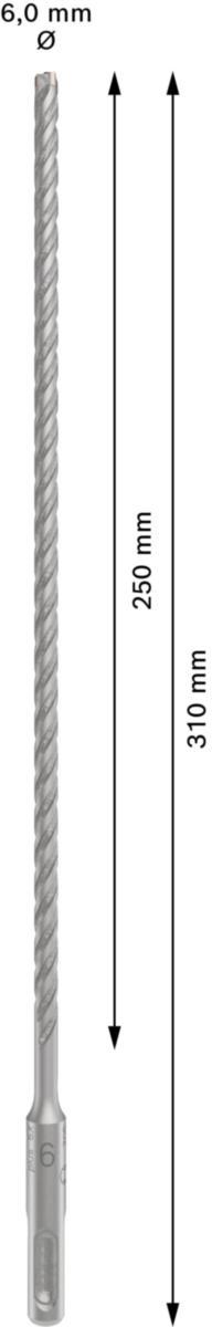 Hammerbor Bosch Plus-5X - Hammerbor Plus-5X Bosch Ø6X250X310mm