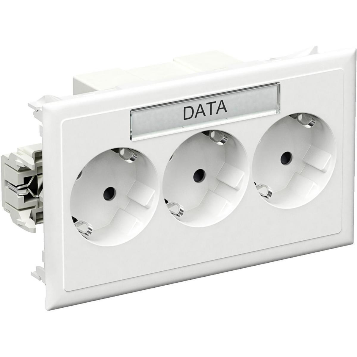 Stikkontakt Schneider CYB-PS - CYB-PS masteruttak 3-veis data hvit