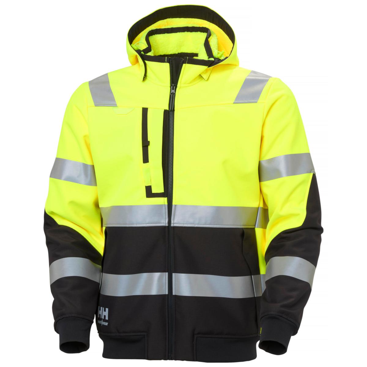 Vinterjakke HH 74096 Alna - Softshelljakke foret HH Alna 2.0 HiVis kl.2 gul/grå str M