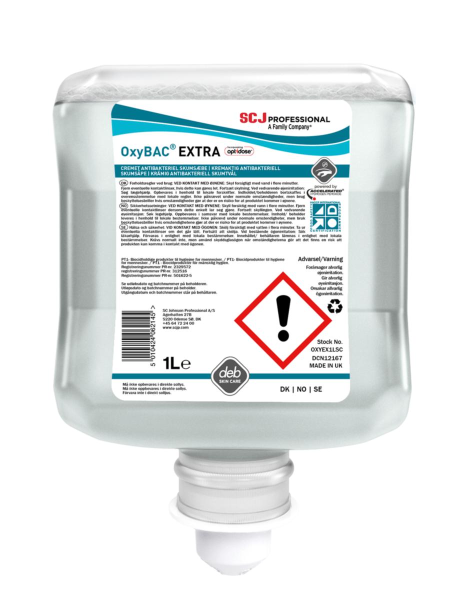 Skumsåpe OxyBAC - Skumsåpe Oxybac 1L patron 0.75ml dose