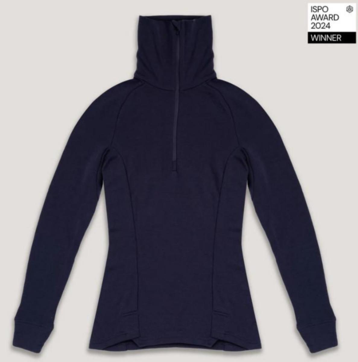 Undertrøye polo dame Janus AirWool® 260 - Undertrøye polo dame Janus AirWool 260 marine str XS