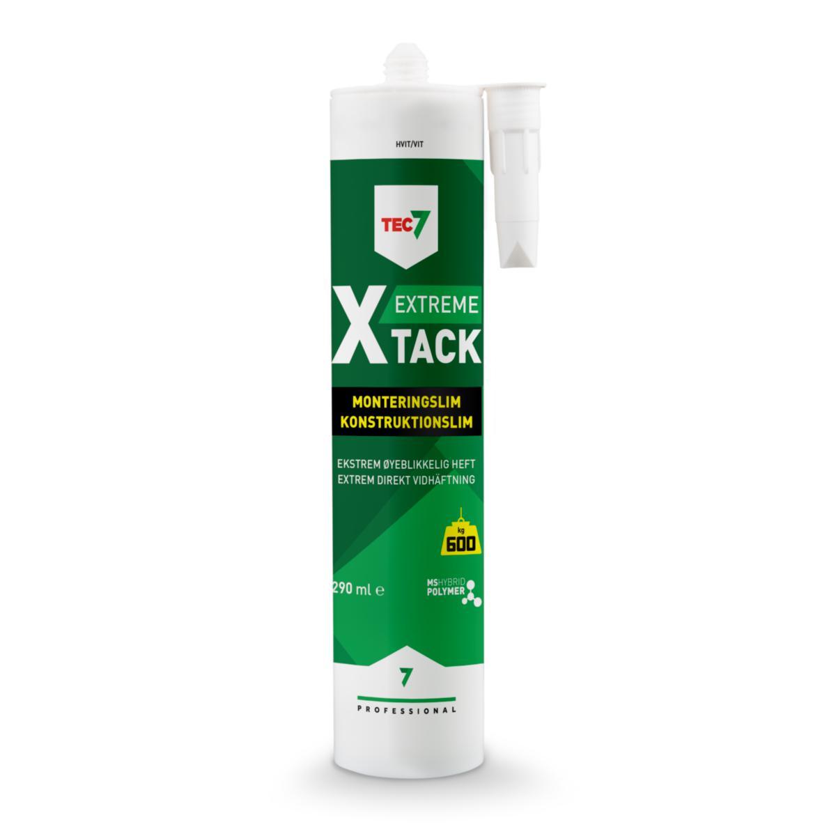 Universallim Tec7 X-Tack7 - Universallim Tec7 X-Tack Relekta 290ml hvit patron