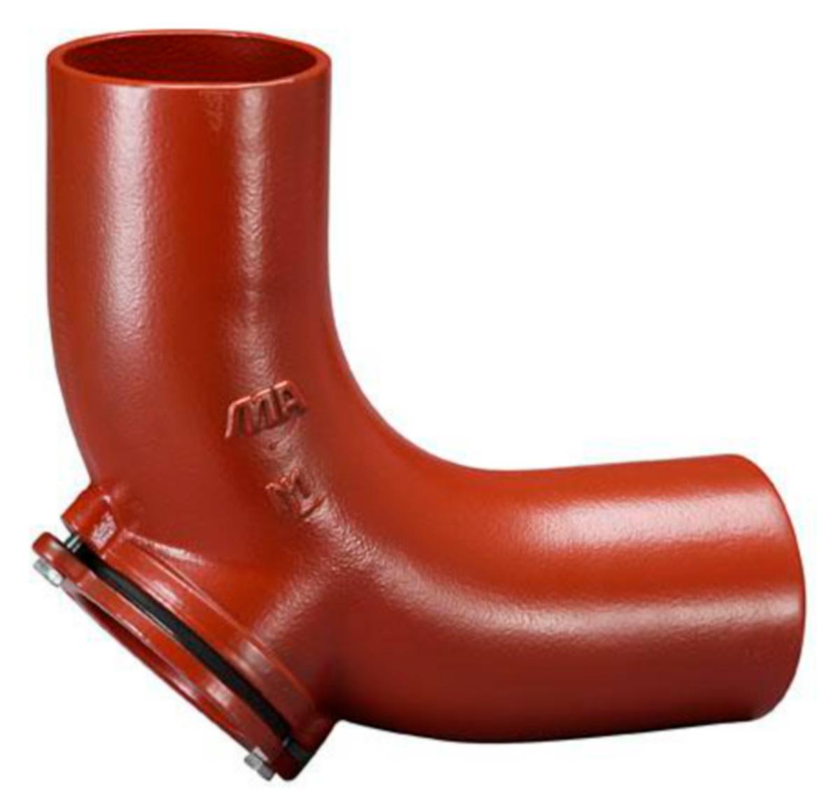 Langbend 88° m/stakeluke MA, KJ-MA - 110mm 88° MA langbend med stakeluke KJ-MA