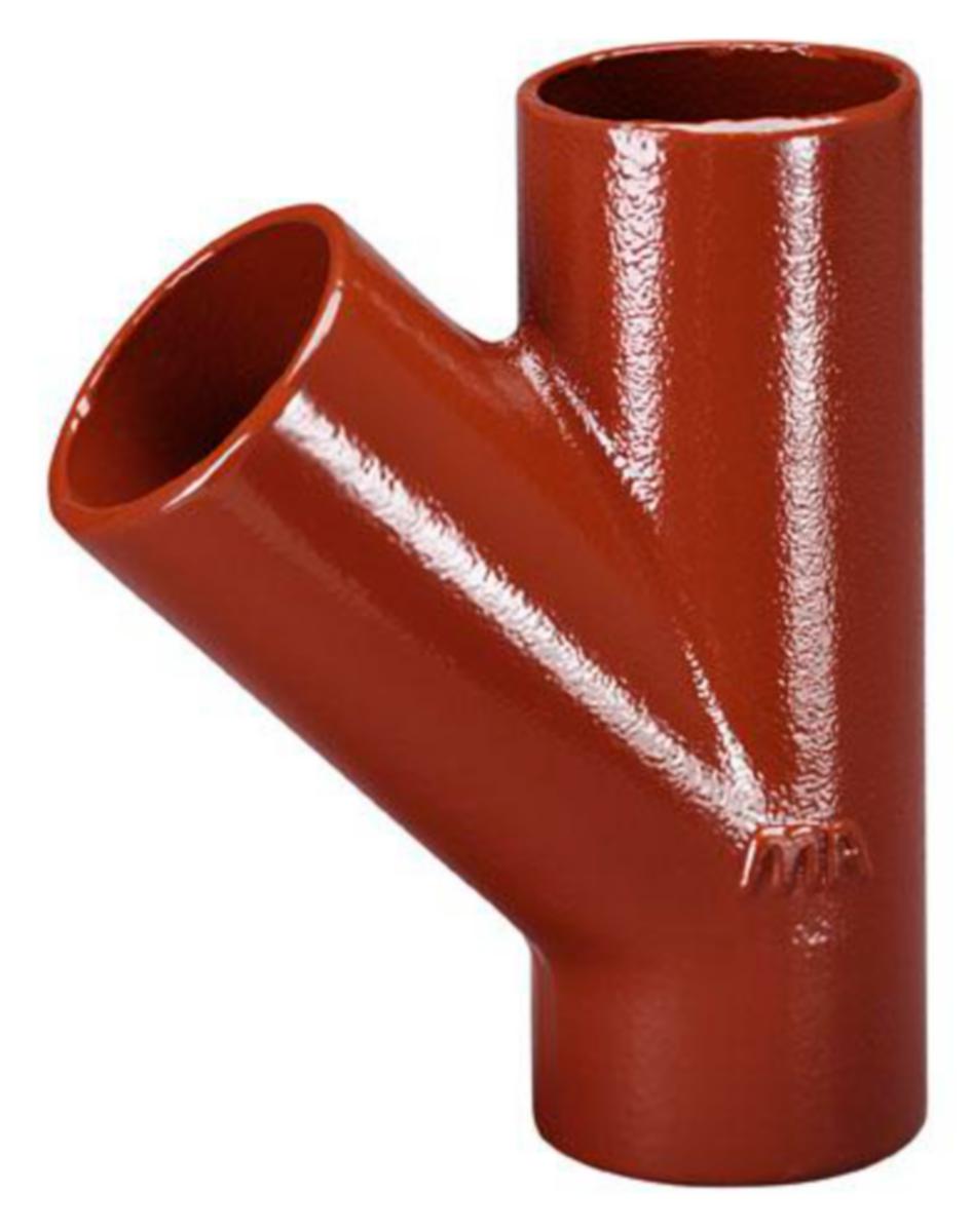 Grenrør 45° MA, KJ-MA - 210mm x 110mm x 45° MA grenrør KJ-MA