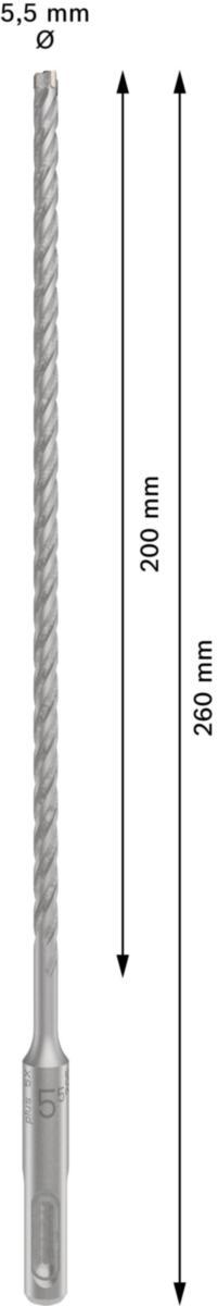 Hammerbor Bosch Plus-5X - Hammerbor Plus-5X Bosch Ø5.5X200X260mm