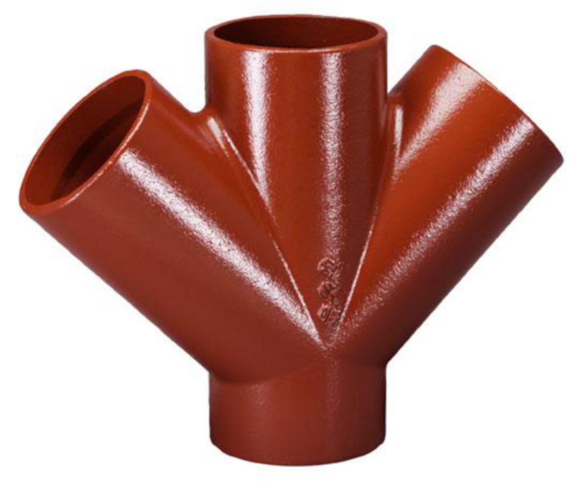 Grenrør 45° og 70° dobbel MA, KJ-MA - 110mm x 110mm x 45° MA grenrør dobbelt KJ-MA
