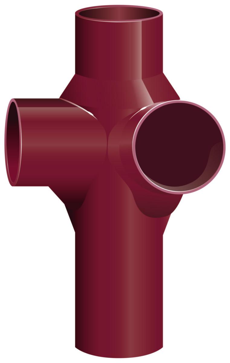 Forlenget hjørnegrenrør 88° MA, KJ-MA - 110mm x 110mm hjørnegrenrør 88° forlenget
