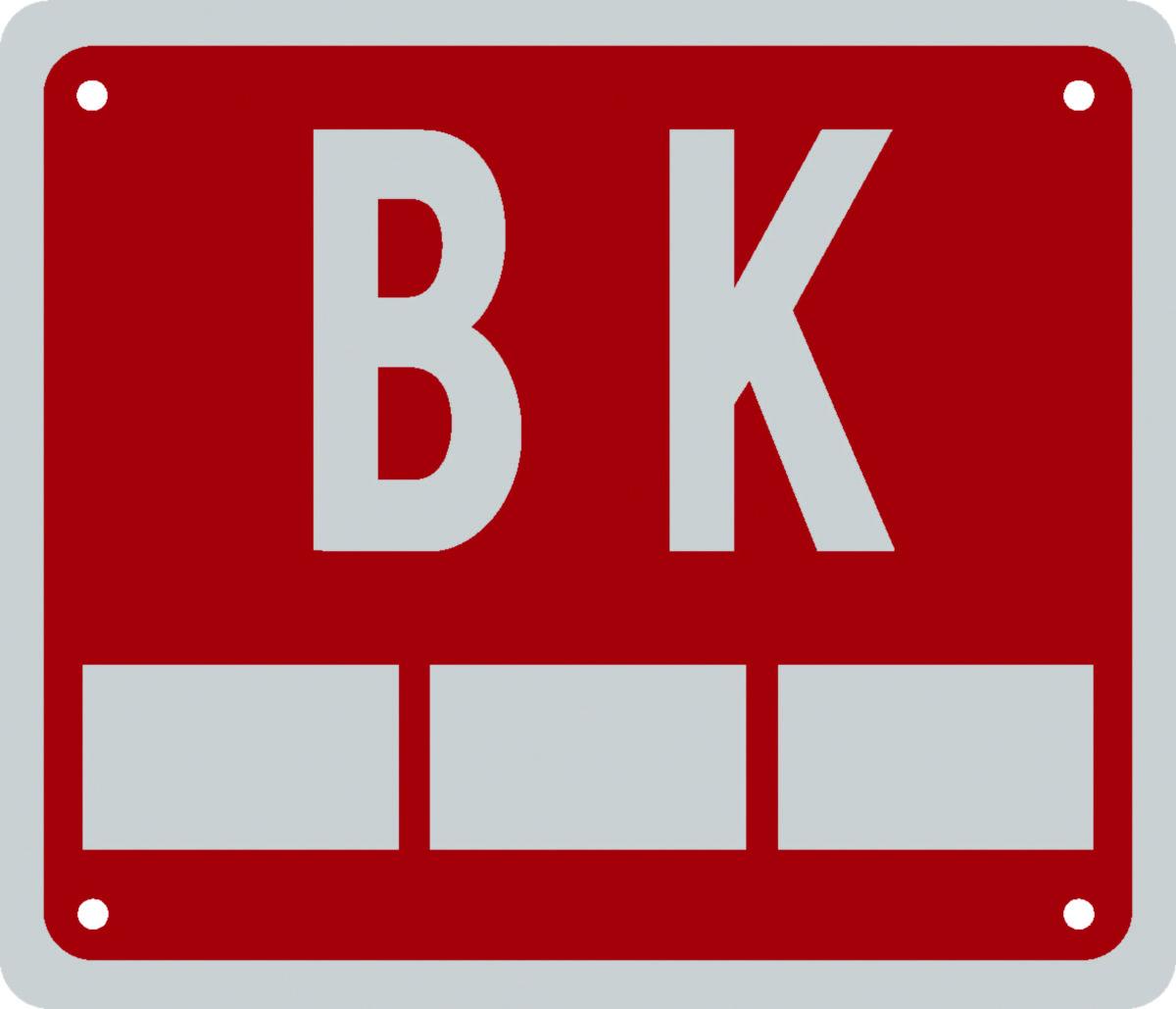 Brannkumskilt K-12 Systemtext - Skilt Brannkumskilt K-12 Systemtext 120x140mm Alu