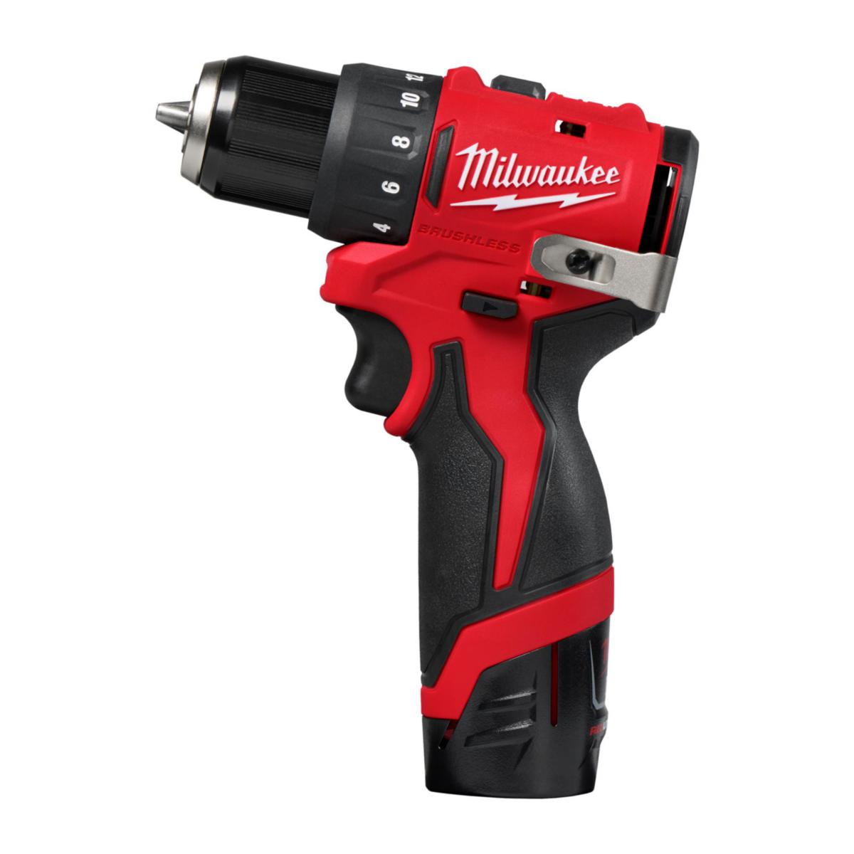 Bor/Skrutrekker Milwaukee M12 BLDDRC202C - Bor/skrutrekker M12 BLDDRC202C Milwaukee 12V 2x2.0Ah