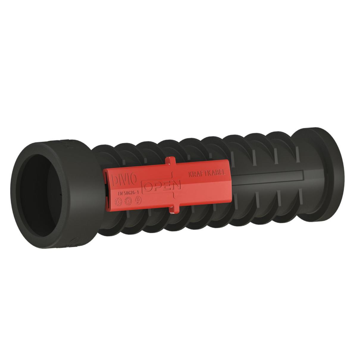 Kabelrør splittet Divio 750N, Pipelife - 75mm Divio delt kabelrør 750N. 0.37mtr. svart