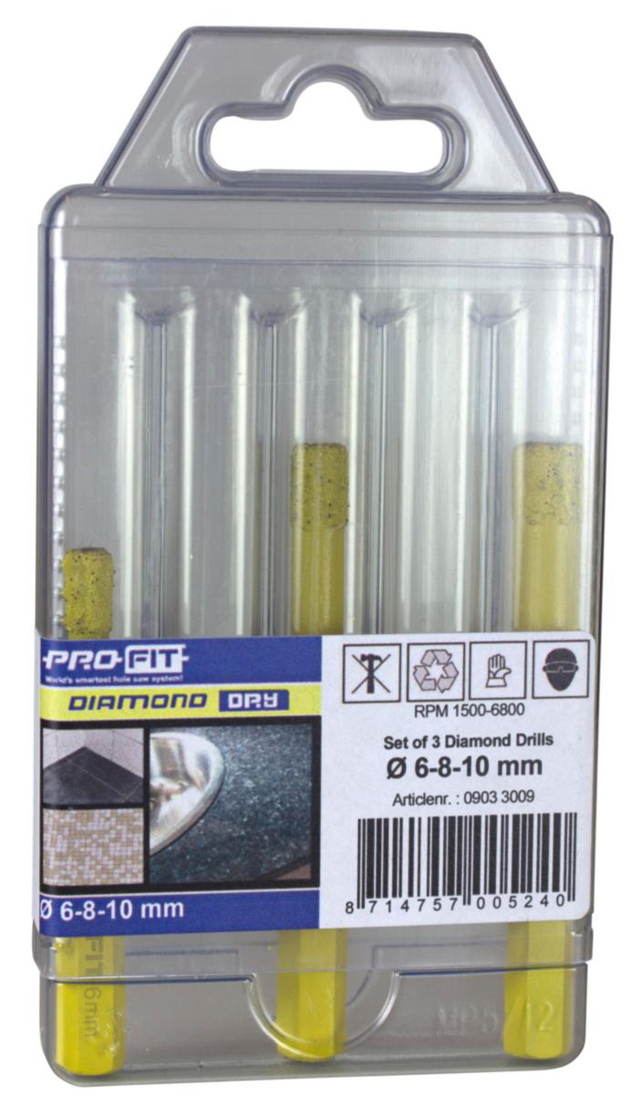 Diamantborsett Pro-Fit - Diamantborsett 3 bor Pro-Fit 6. 8. 10mm