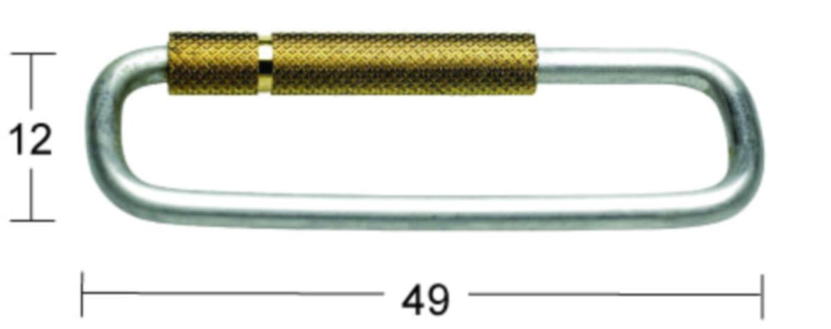 Nøkkelring rustfri - Nøkkelring A60 Alu a-collection 50mm blå 100pk