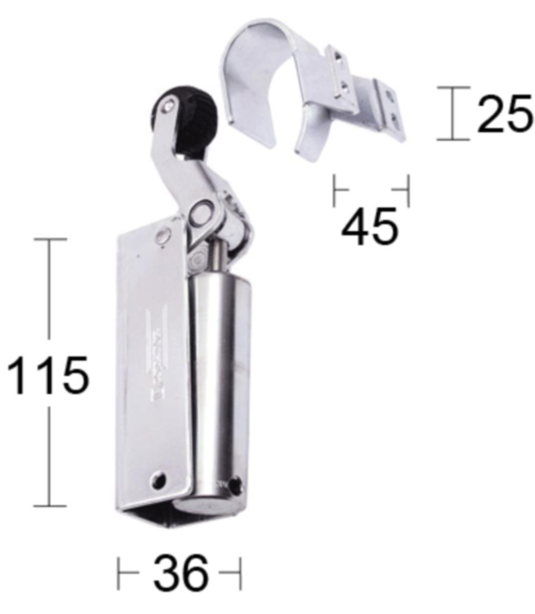 Dørholder 6000 - Dørholder Justor Habo nikkel