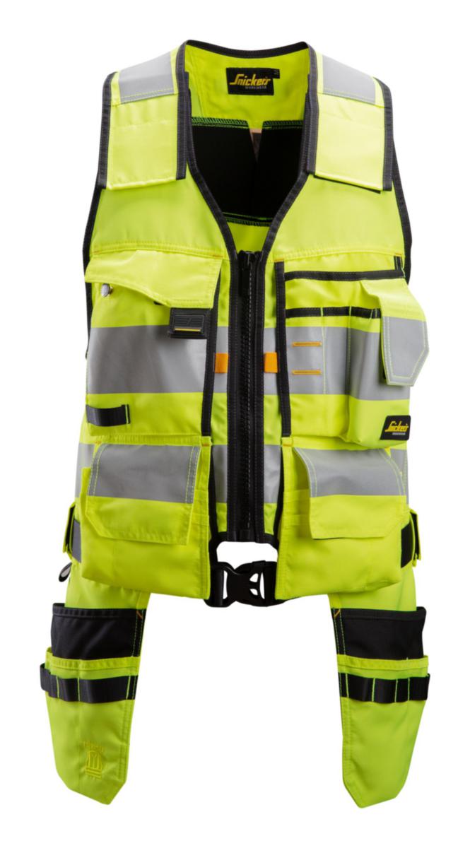 Håndverksvest Snickers Workwear® 4230 HiVis kl.1 - Håndverksvest Snickers 4230 HiVis kl.1 gul/svart str L