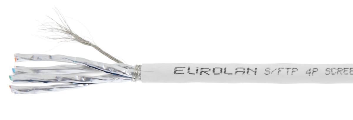 Datakabel Eurolan CAT 7 SFTP LSZH DCA - Kabel CAT 7 SFTP LSZH DCA T500 Hvit