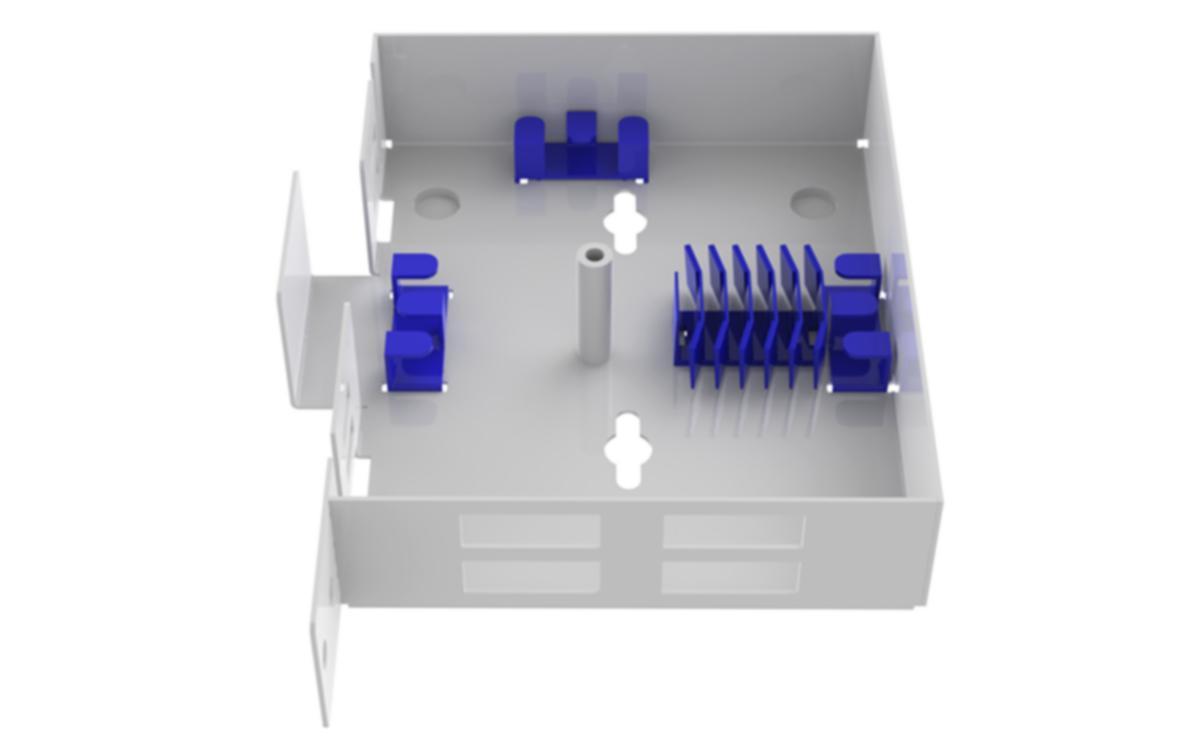 Fiber Veggbokser Hexatronic 4F - DIN Feste kit for Veggboks