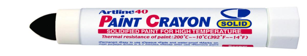 Merkepenn Artline Paint Crayon EK-40 - Merkekritt Artline EK 40 paint crayon svart