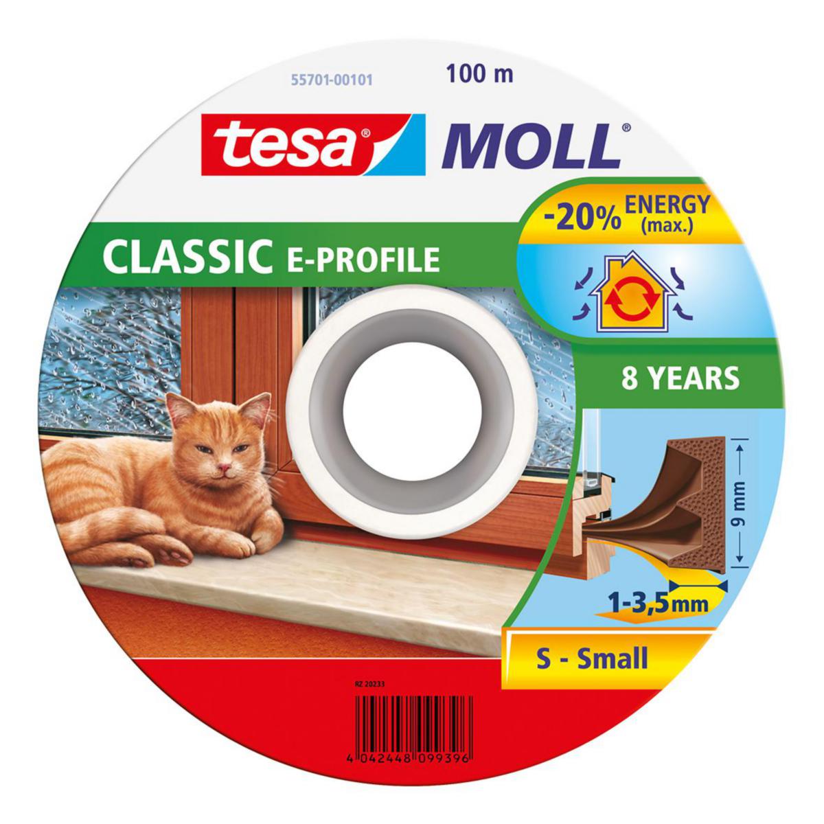 Tetningslist Tesa E-list - Tetningslist 4mmx9mmx100m Tesa E-List EPDM brun