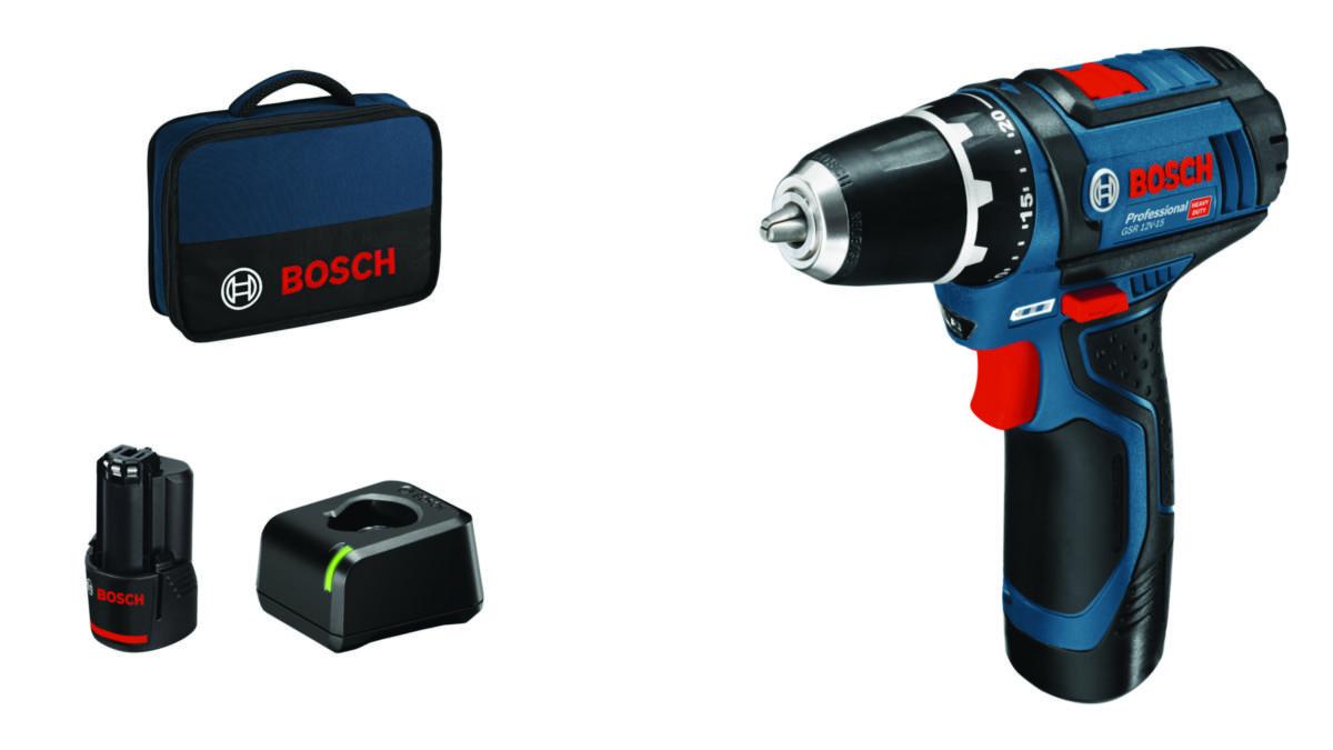 Bor-/ skrutrekker Bosch GSR 12V-15 - Bor/skrutrekker GSR 12V-15 Bosch 12V 2x2.0Ah bag