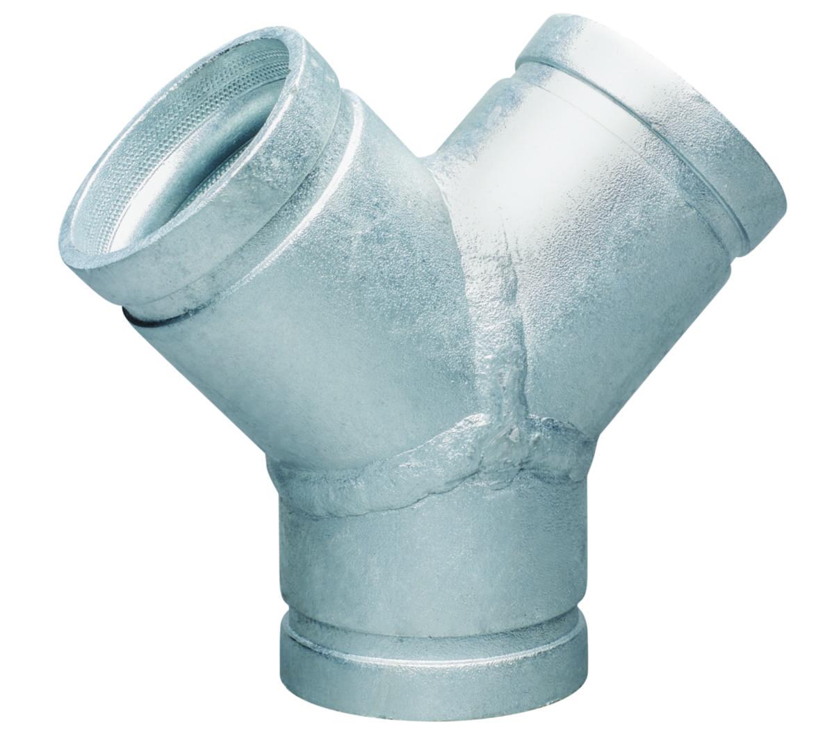 Grenrør, Vic 33, Galvanisert, Victaulic® VKS - 141.3mm Y-rør rillet galv 33 -VKS