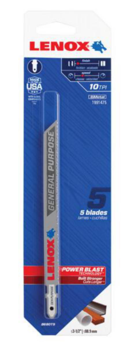 Stikksagblad Lenox B680T/B680U - Stikksagblad B680T5 Bi-Metal Lenox 133mm 10T GP 5pk