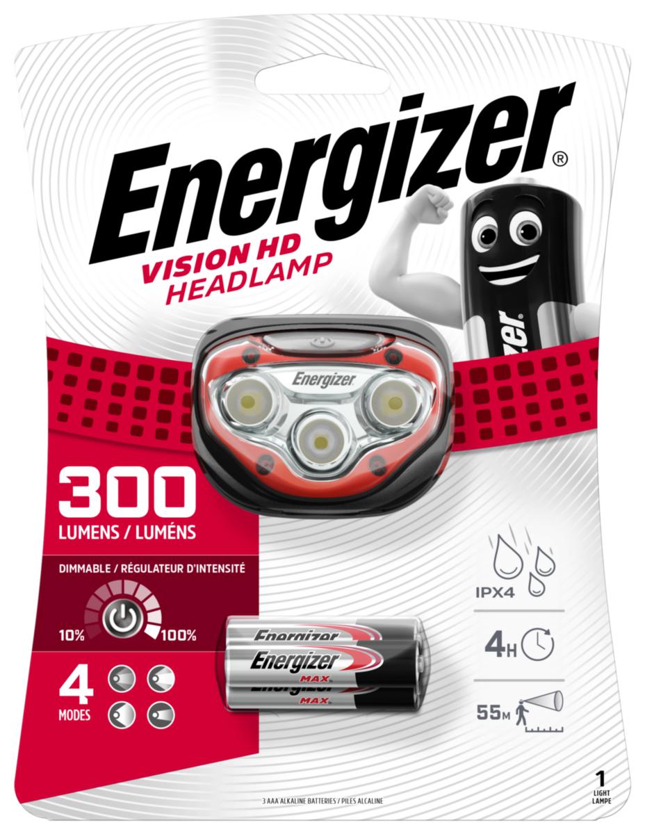 Hodelykt Energizer ENR HL Vision HD 3xAAA - PANNLAMPA VisionHD 3xAAA