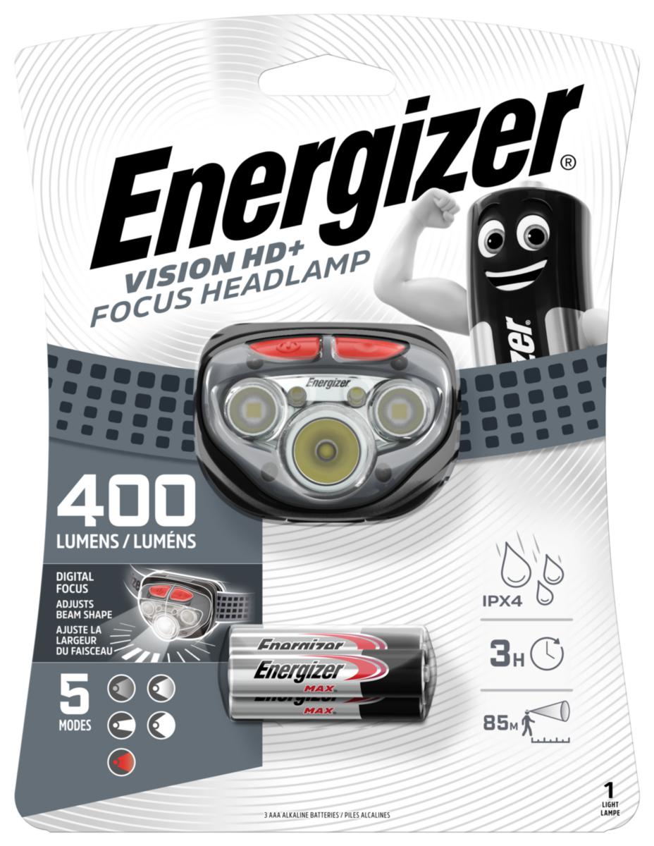 Hodelykt Energizer ENR HL Vision HD 3xAAA - PANNLAMPA Vision HD+ FOCUS