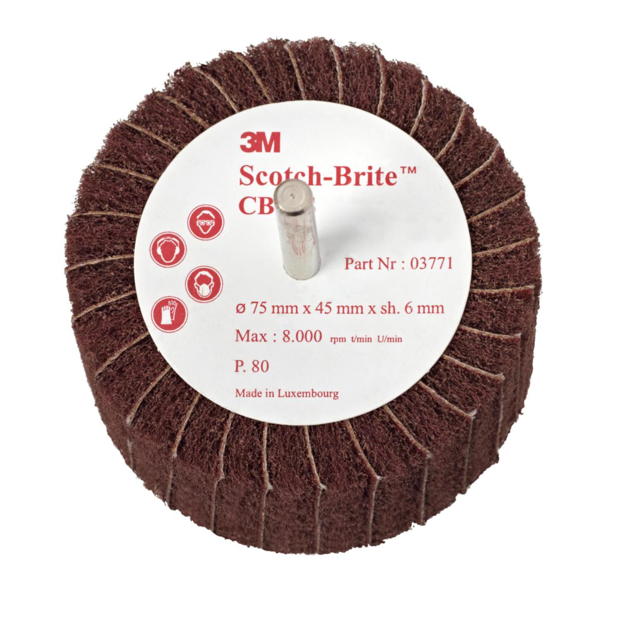 Kombibørste 3M Scotch-Brite™ - Lamellbørste Scotch-Brite 3M Ø75x45x6mm K60 kombi