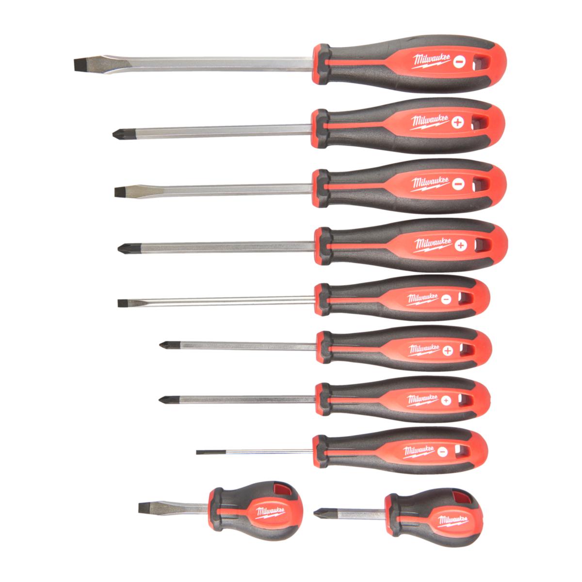 Skrutrekkersett 3 Milwaukee 10 deler - Skrutrekkersett Milwaukee Set 3 10 deler