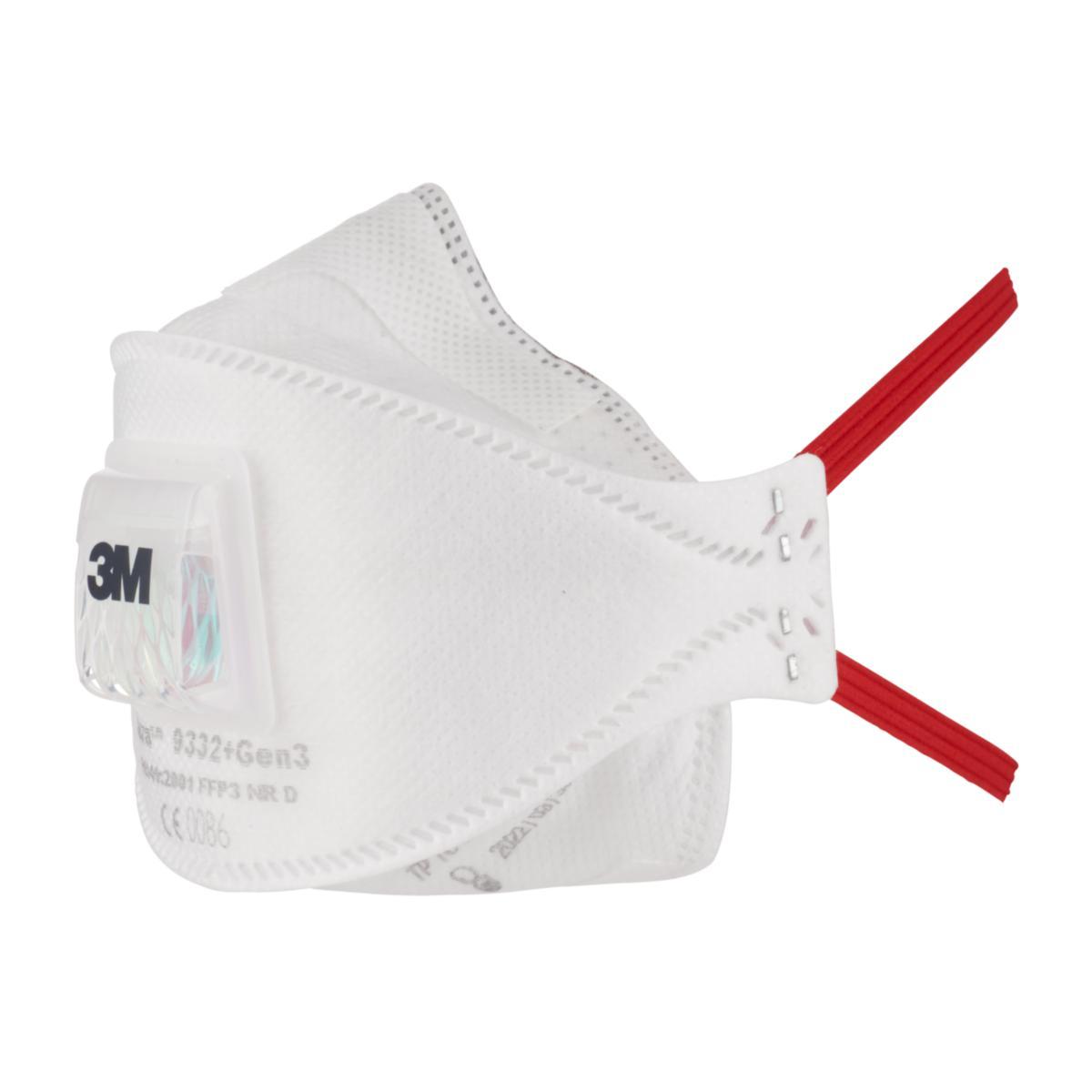 Støvmaske 3M™ 9300+G3-serien P3 - Støvmaske 3M Aura 9332+ G3 FFP3 NR D med ventil