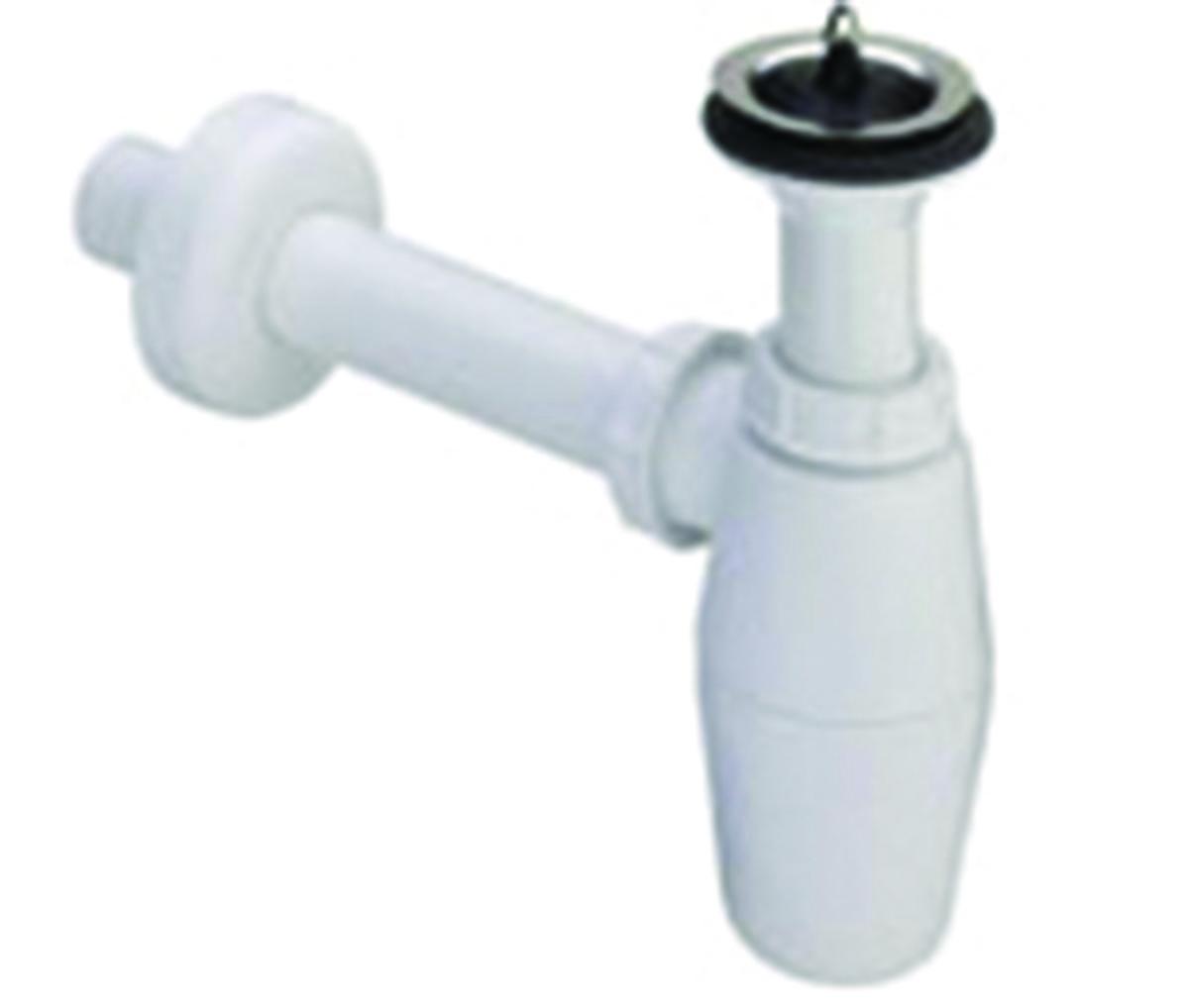 Kombivannlås, Viega - 1 1/4" x 40 mm kombivannlås 5726 veggrør og rosett hvit