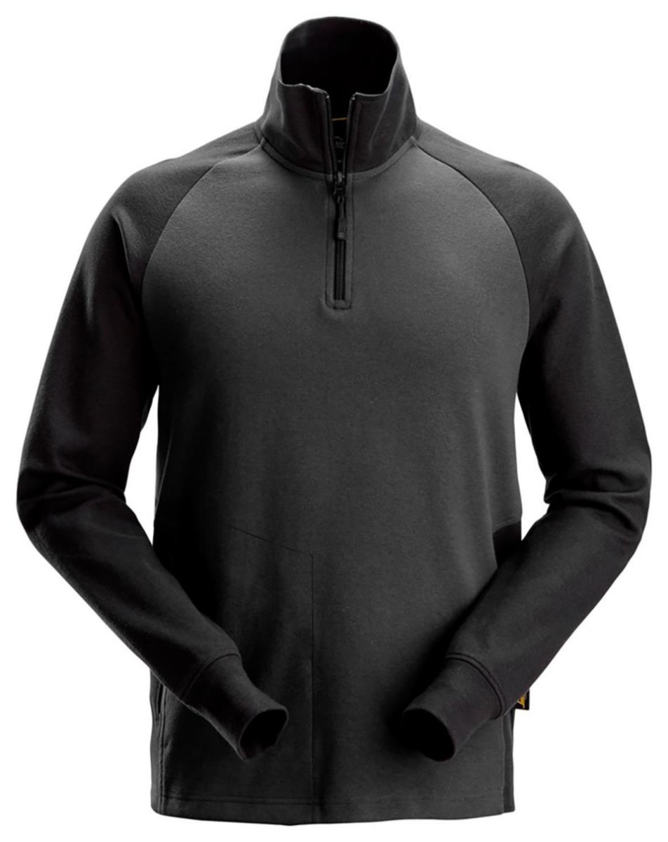 Collegegenser zip Snickers® 2841 - Collegegenser zip Snickers 2841 grå/svart str XL