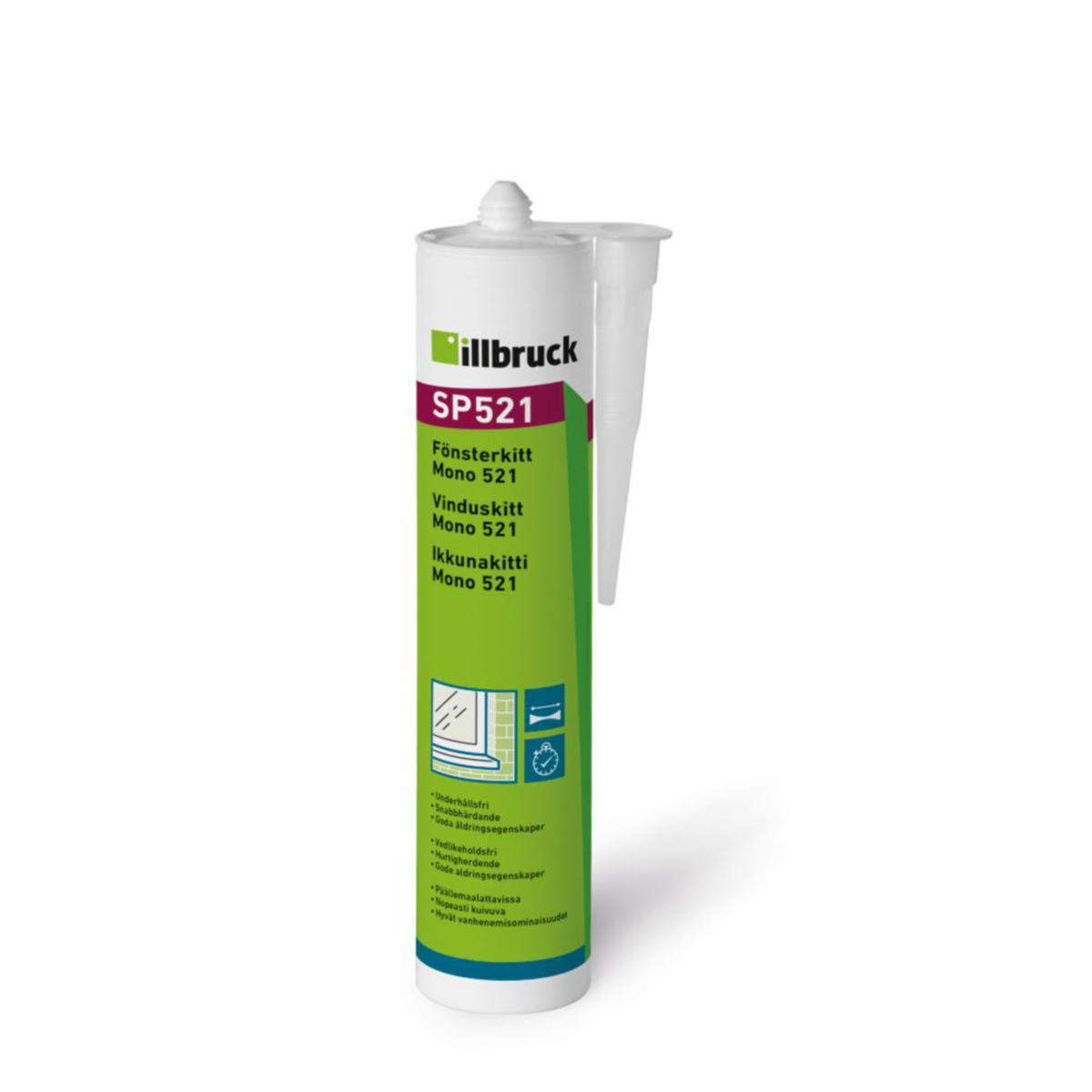 Vinduskitt MonoFlex SP521 Tremco - Vinduskitt SP521 Illbruck hvit 310ml