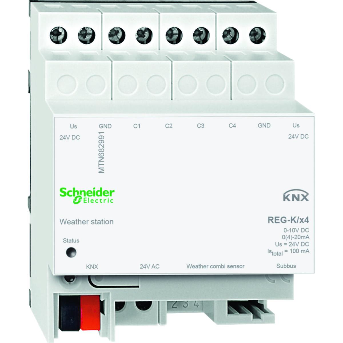 KNX Schneider Værstasjon - KNX værstasjon 4 K DIN