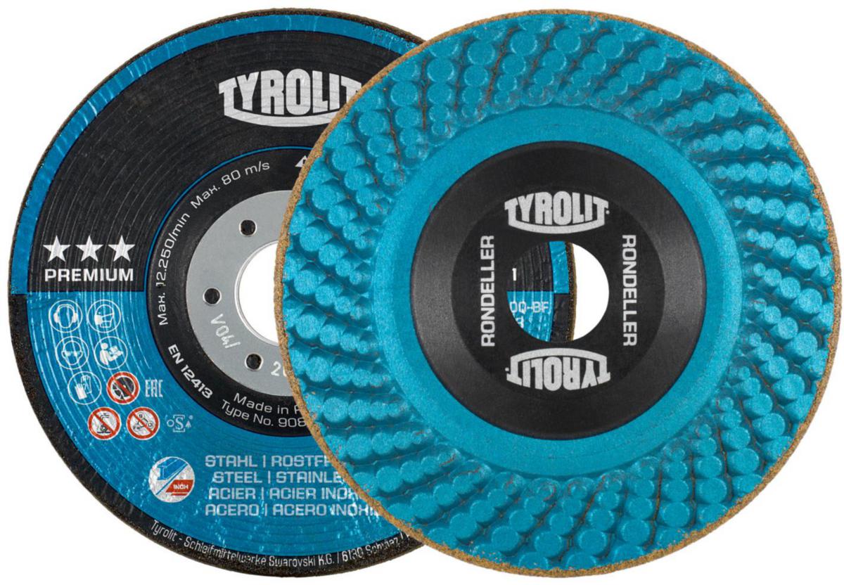 Produktbild von TYROLIT Rondeller Premium 125 Mm, Korn 60 – Für Metall & Edelstahl