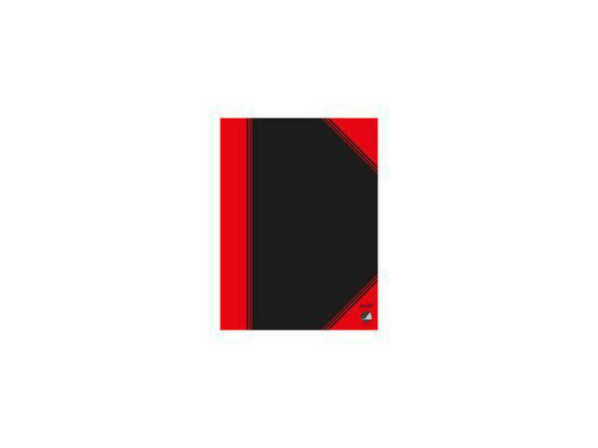Skrivebok Bantex Kinabok - Skrivebok A6 m/linjer Kinabok 96 Blad Svart/Rød