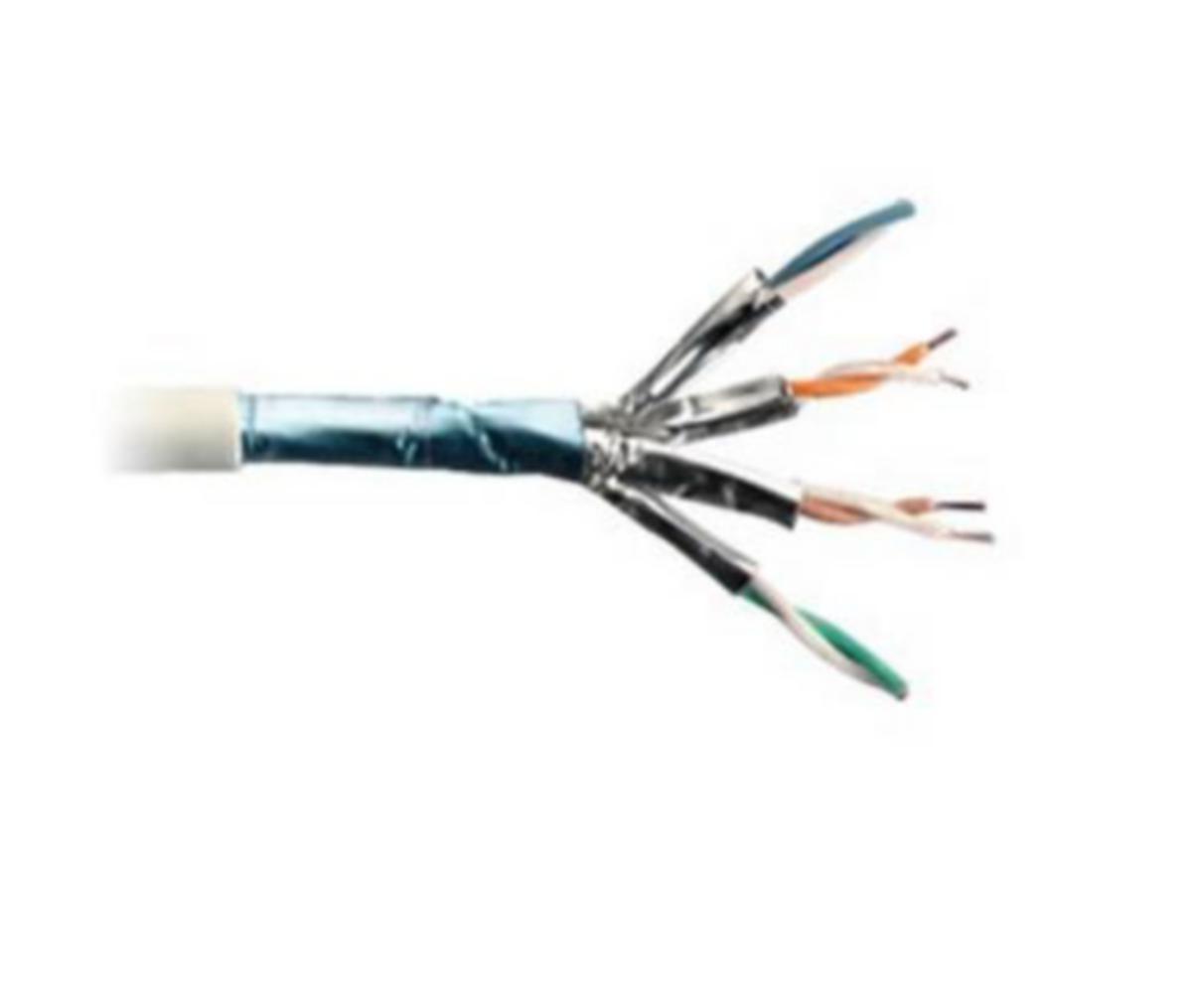 Datakabel IKN kat.6A F/UTP - Kabel Kat6A F-UTP rull: 500m 4par LSZH Hvit