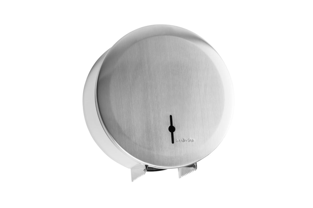 Toalettpapirholder Satin Large rustfri - Dispenser Gigant M/L Katrin Stål 112518