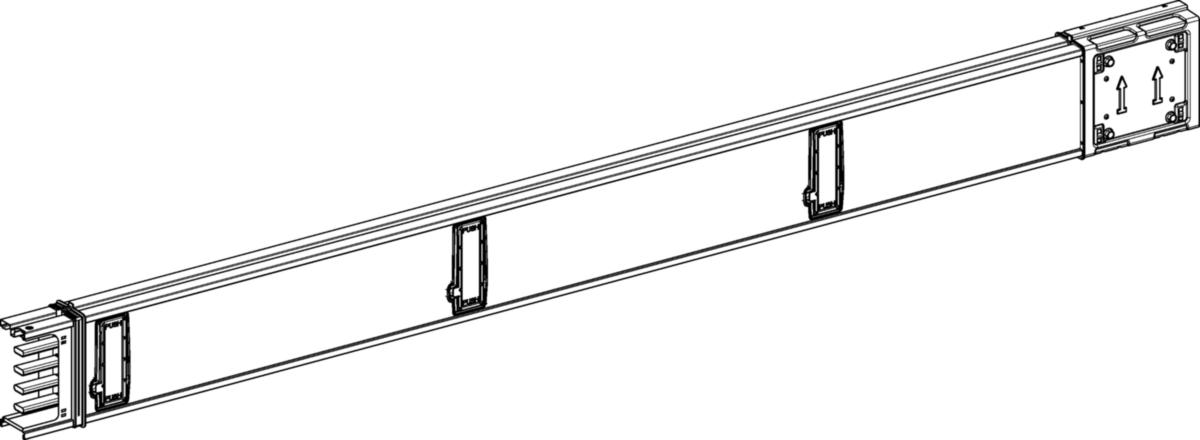 Kanalskinner for distribusjon 3m, Schneider - Skinne 250A 3M 6 uttak KSA250ED4306
