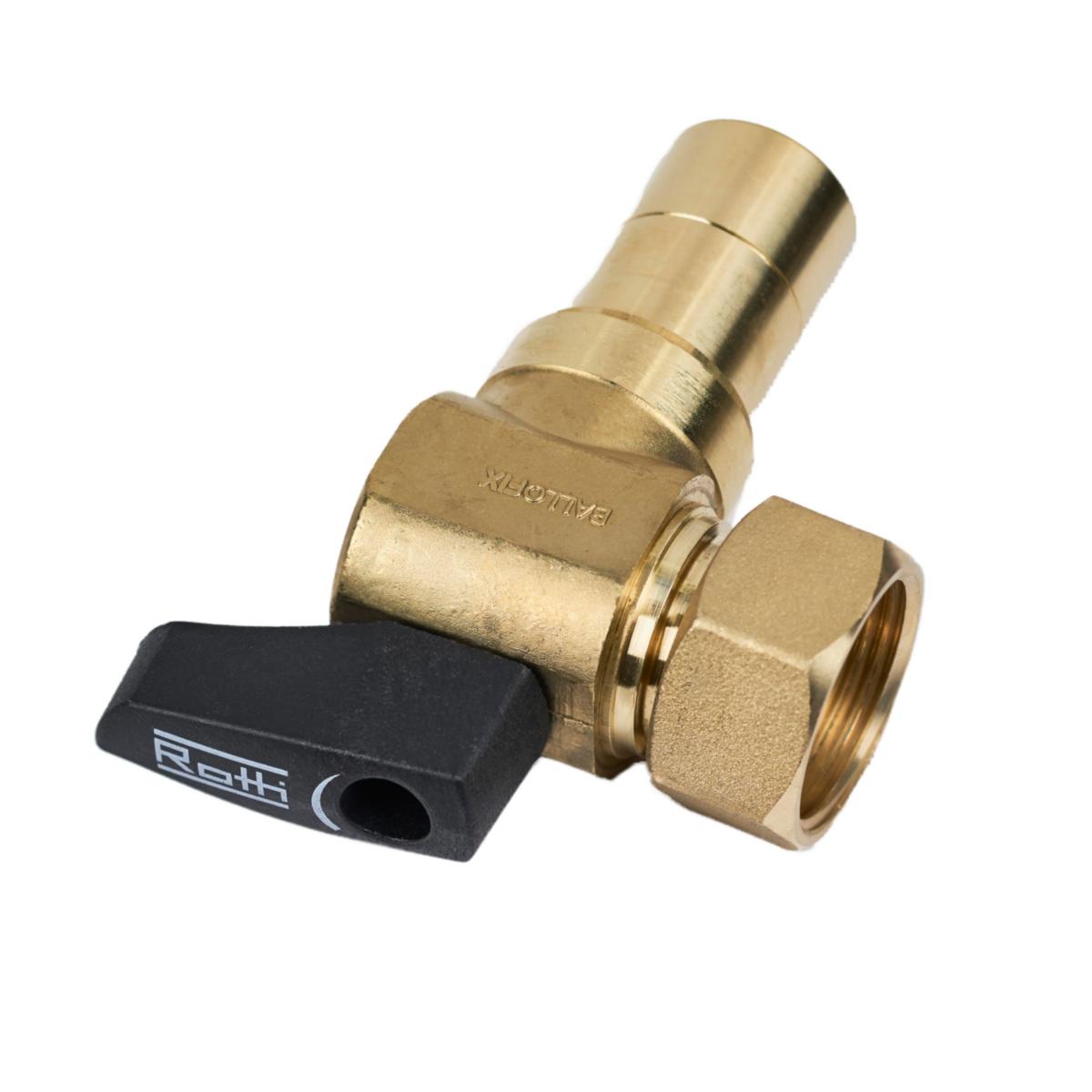 Vannmålerkobling albue, utv.nipper, Roth - 22 x 3/4"Roth vannmålerkobling Albue med utvendig nippel