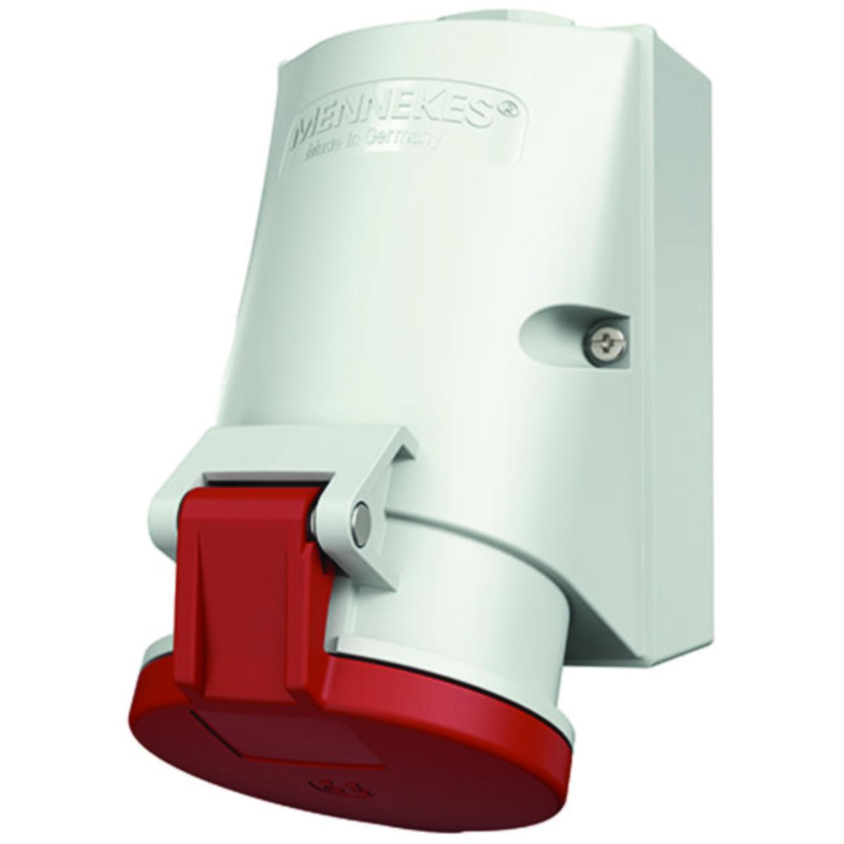 Rundstiftkontakt Veggmontert 6H400V IP44 - 1419.Veggmont.uttak.416-6.IP44 1419. 16A5P 6H400V