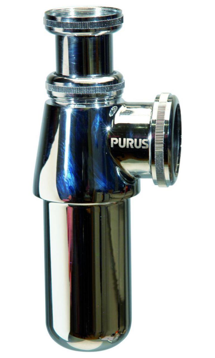 Flaskevannlås Standard krom, Purus - 11/4" x 32 mm flaskevannlås metall standard