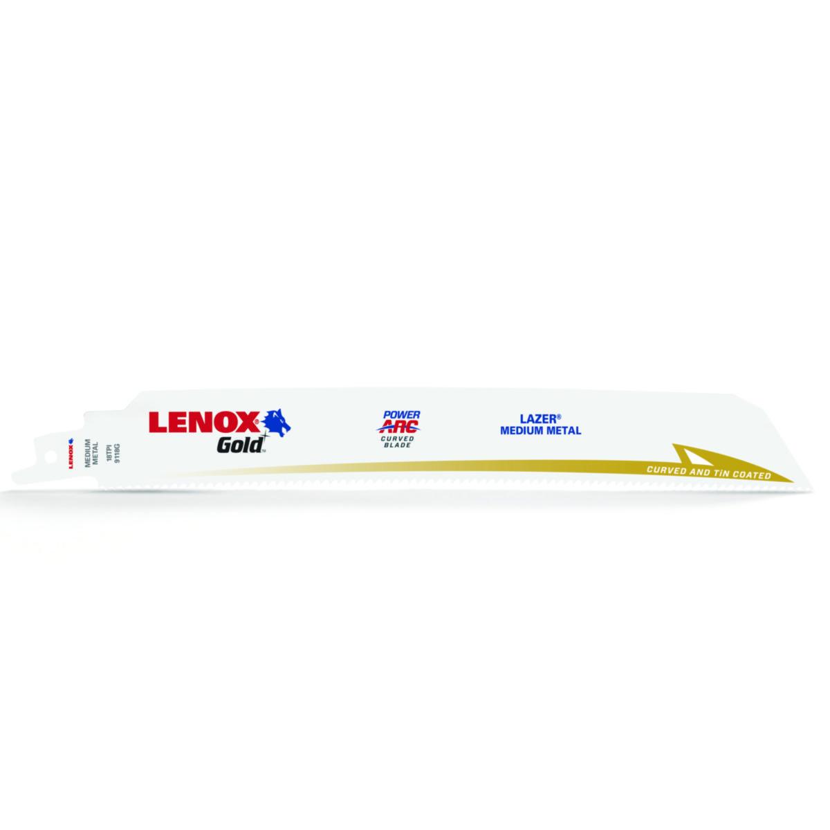 Bajonettsagblad Gold Lazer™ Lenox - Bajonettsagblad 110G Gold BiM Lenox 229mm 10T Met.Lazer 5pk