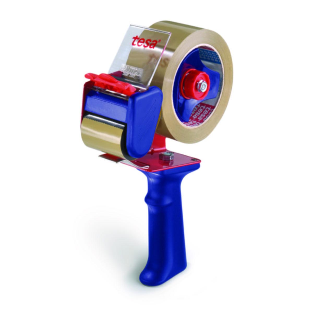 Hånddispenser Tape Tesa 50mm Economy - Hånddispenser Tape 50mm Tesa lukking kartong rød/blå