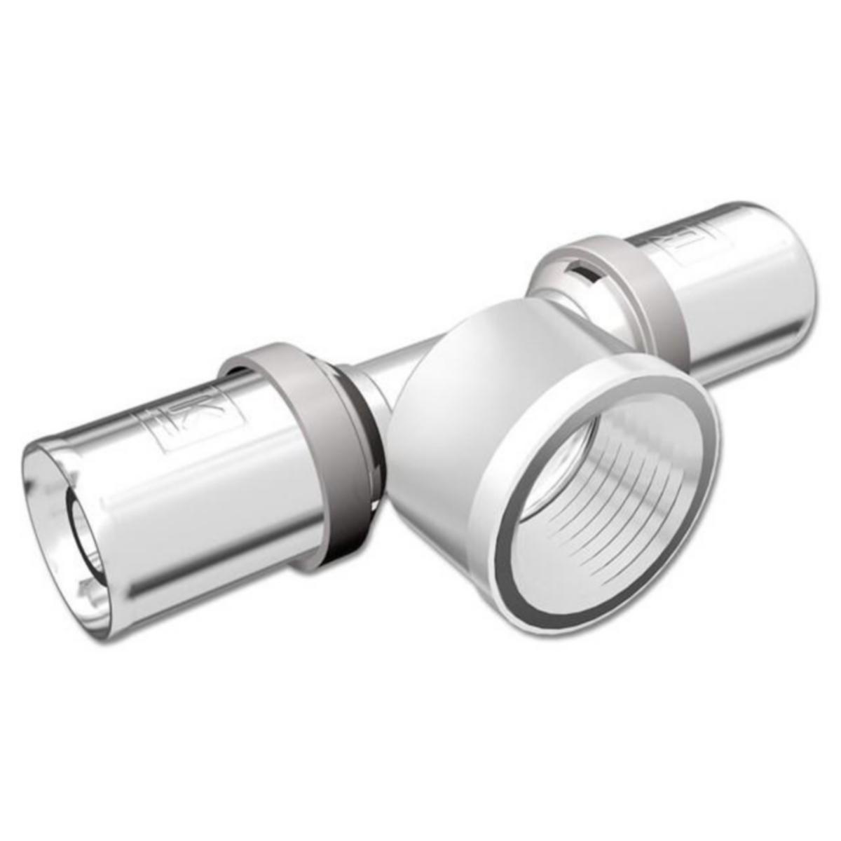 T-rør PressPex, LK - A50 X 1.1/4" X A50 T-Rør F/Alu-Pex Rør M/Inv.Gj.. LK Pe