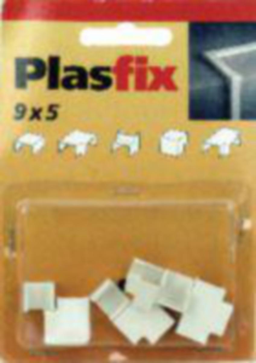 Plasfix blisterpakke med skjøt og hjørner - Blisterpk.med skjøt og hjørner for 16x10mm hvit kanal