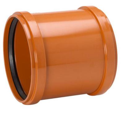 315 mm PVC dobbelmuffe rødbrun