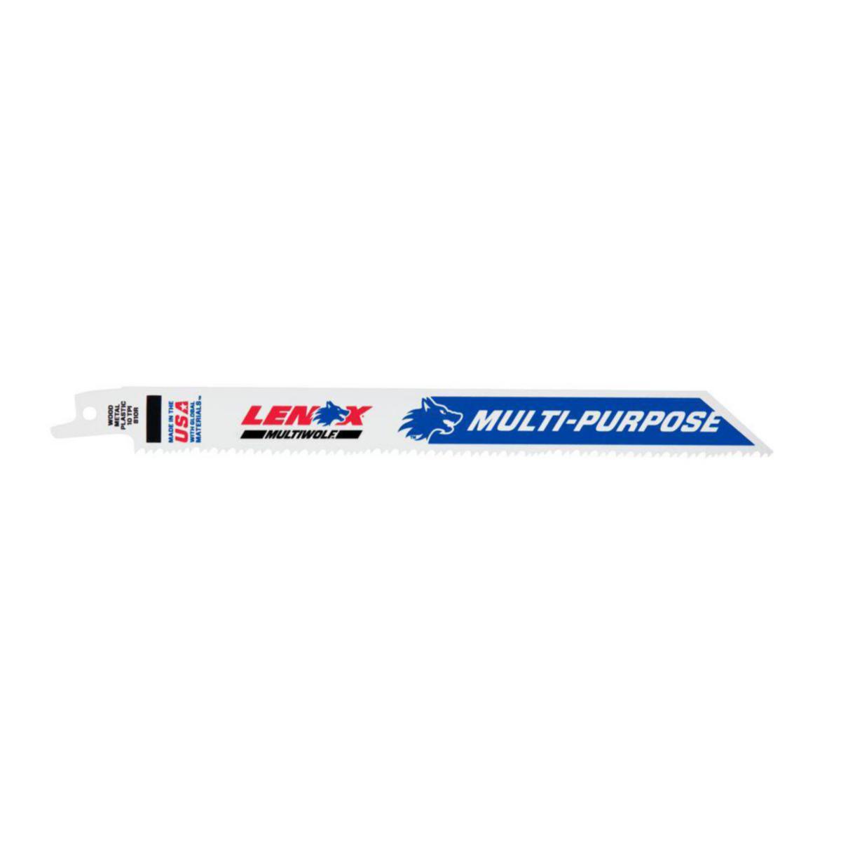 Bajonettsagblad Lenox for multimataterialer - Bajonettsagblad 810R Bi-Metal Lenox 203mm 10T Med Metal 5pk